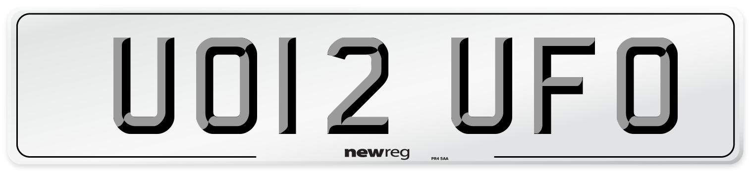 UO12 UFO Number Plate from New Reg